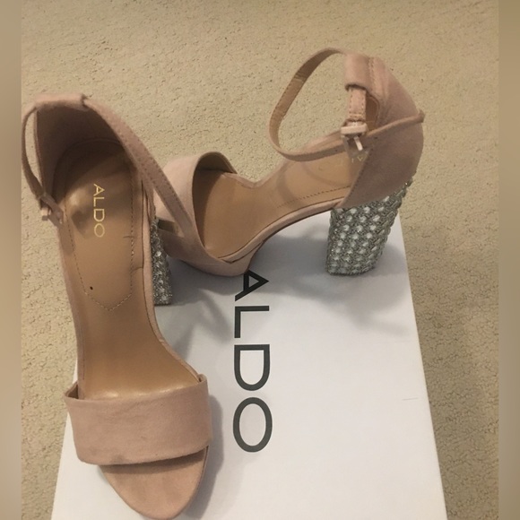 Aldo Nesida Platform Dress Sandal With Jeweled Heels - Picture 6 of 11